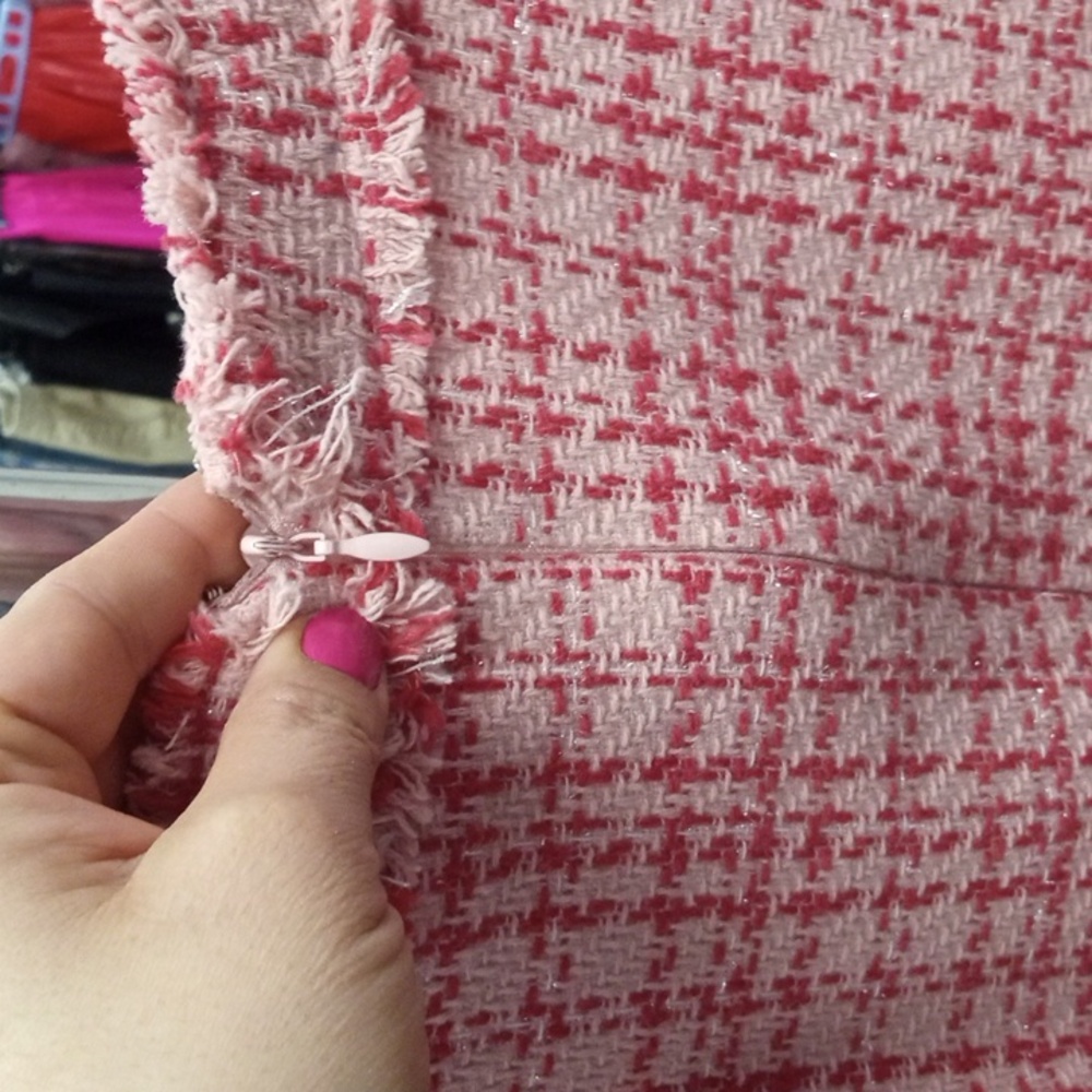 Nanette Lepore Red Plaid Long Sleeve Dress - Picture 8 of 8